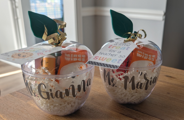 Customized apple container gift holders